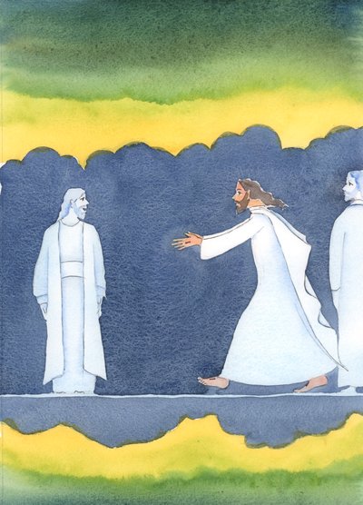 Na de dood van Christus haastte Hij zich langs vele heilige mensen in de onderwereld om Abraham te begroeten, die Gods oproep gehoorzaamde om zijn land te verlaten door Elizabeth Wang