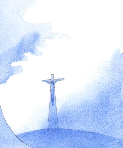Toen Christus naar ons altaar kwam bij de consecratie, zag ik een hoog, donker raam in de tijd door Elizabeth Wang