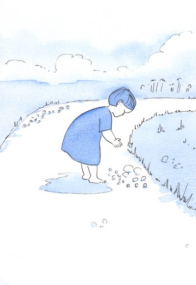 Als we onze zonden aan God aanbieden, in berouw, accepteert Hij ze als een geschenk, zoals een moeder een kiezelsteen van een kind als een juweel accepteert door Elizabeth Wang