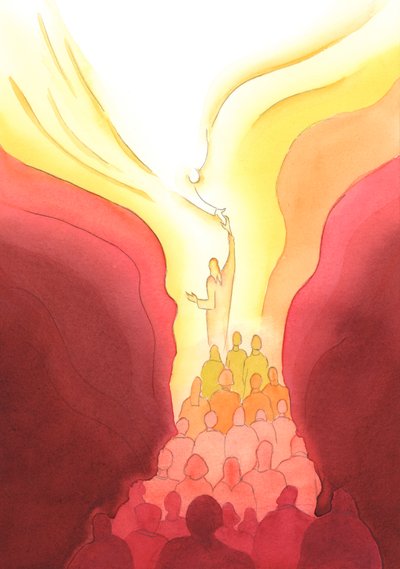Bij elke Mis reiken we omhoog en ontmoeten we de Vader door het Offer van Christus, ons Hoofd, verbonden met elkaar en met Hem door Elizabeth Wang