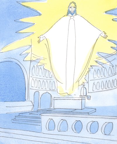 Aan het einde der tijden zal Christus, die in glorie uit de dood is opgestaan, alle mensen oordelen door Elizabeth Wang