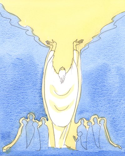 Omdat Jezus Christus God is en mens, en aanwezig onder ons tijdens de mis door Elizabeth Wang