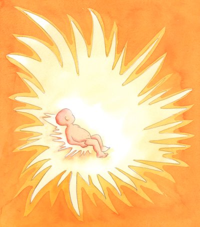 Door de Doop wordt de ziel een oven van Goddelijke Liefde, terwijl de Inwonende Drie-eenheid - Vader, Zoon en Heilige Geest - Glorie uitstraalt van die ziel op anderen door Elizabeth Wang