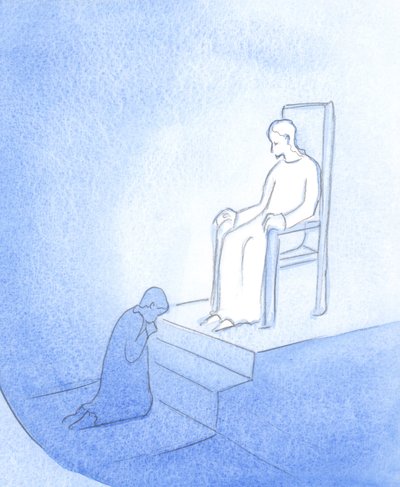 Christus verscheen als een koning en stond me toe aan zijn voeten te zitten als een boeteling door Elizabeth Wang