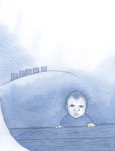 Christus, als baby, ware God en ware mens, was onderworpen aan anderen, wachtend op liefde en warmte door Elizabeth Wang
