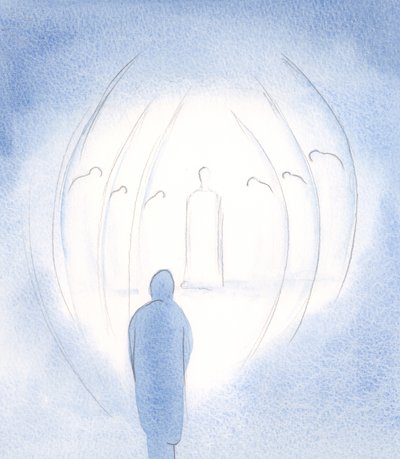 Christus is altijd hetzelfde, geduldig en liefdevol, hier met Zijn Engelen, zelfs binnen de ziel door Elizabeth Wang