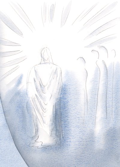 Christus is verborgen achter twee sluiers door Elizabeth Wang