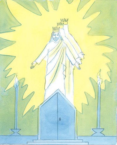 Christus is verheugd over onze toewijding aan Hem bij het tabernakel door Elizabeth Wang