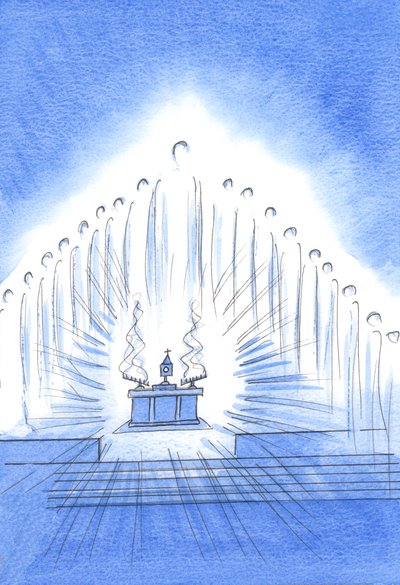 Christus is aanwezig met Zijn Heilige Engelen bij onze Novene en Zegen; en Onze Lieve Vrouw verheugt zich in onze ongegeneerde genegenheid door Elizabeth Wang