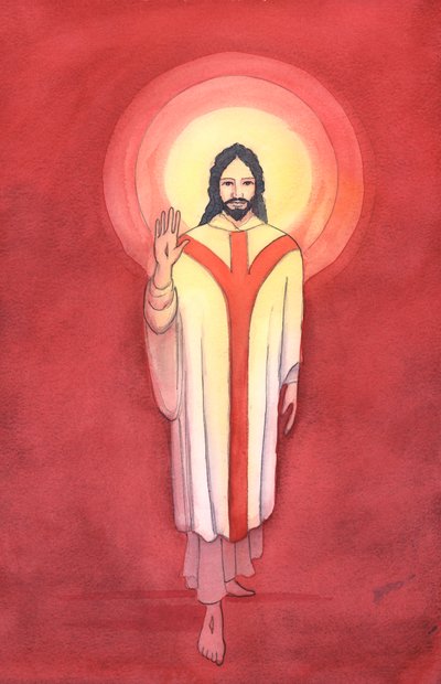 Christus is wezenlijk, lichamelijk aanwezig bij ons in de Heilige Communie, hoewel verborgen onder de gedaante van brood en wijn door Elizabeth Wang
