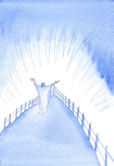 Christus is bij Zijn Kerk, tijdens het Heilig Offer van de Mis, biddend namens ons door Elizabeth Wang