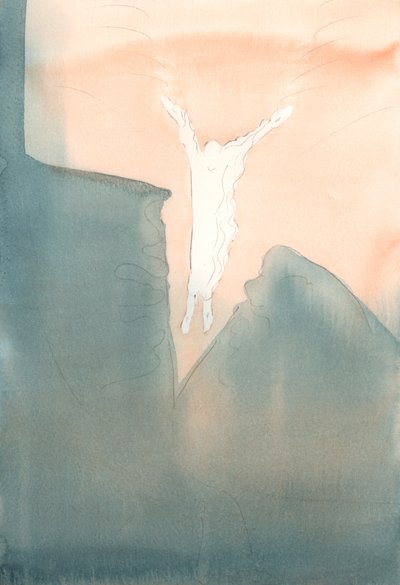 Christus springt liefdevol in de angstaanjagende donkere diepten van onze harten door Elizabeth Wang