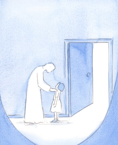 Christus, als een oudere broer of vriend, verheugt zich in onze inspanningen om klaar te zijn voor de viering van de mis door Elizabeth Wang