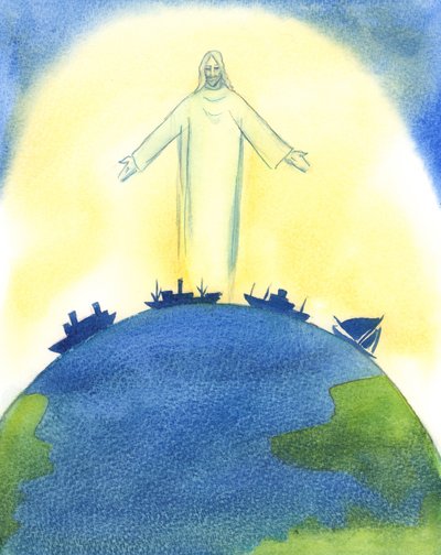 Christus onze God was werkelijk aan het werk in de Schepping van het Universum, met de Vader en de Heilige Geest door Elizabeth Wang