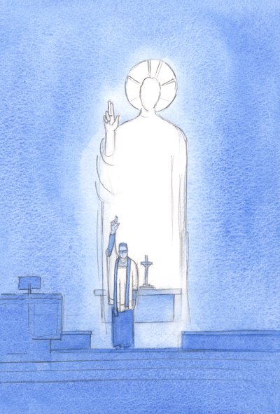 Christus spreekt en handelt door Zijn priesters, die zegenen en vergeven 