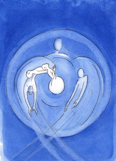 Van alle eeuwigheid komt de Zoon van God, geboren uit Maria, voort uit de witgloeiende liefde van het hart van de Vader, in de kracht van de Heilige Geest door Elizabeth Wang