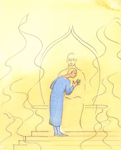 God de Vader kan ons in gebed optrekken, door Zijn vurige glorie, totdat we op het hart van de Vader leunen, in gezegende intimiteit, zoals een kind op de borst van haar vader die zeker is van gehoord te worden door Elizabeth Wang