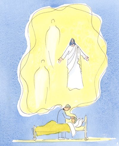 Gods geschenk aan de zieken is Jezus Christus Zelf, met de Vader en de Heilige Geest, Eén God - aan het werk in dit sacrament door Elizabeth Wang