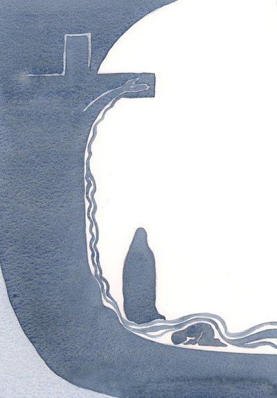 Hij toonde me het Kruis, rechtop, Zijn Moeder eronder, en Zijn Bloed in een enorme uitstorting, vloeiend over mij. door Elizabeth Wang
