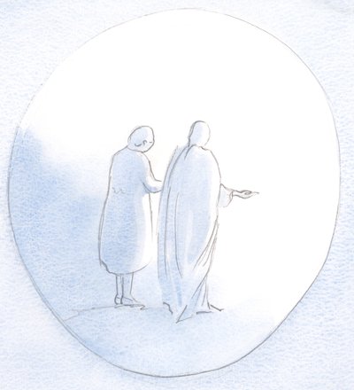 Hij was naast me, zijn hand uitstrekkend om anderen te helpen en te troosten waar ik mijn hand naar hen uitstrekte. door Elizabeth Wang