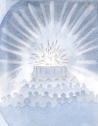 Ik zag het witte vuur van het offer op het altaar en de stralende glorie van het ware offer van Christus door Elizabeth Wang