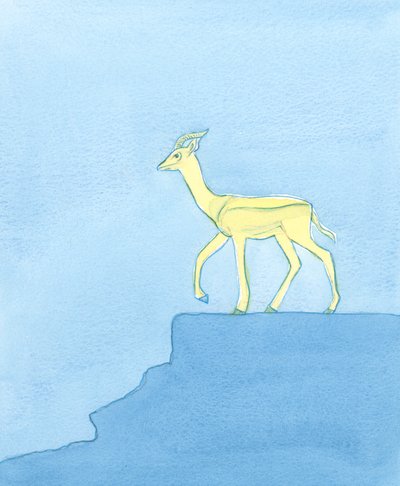 In Zijn genade en schoonheid is God als een springend wezen van de vlakten, als een gazelle: prachtig om naar te kijken, gracieus in elke daad en beweging, snel om te reageren op de minste kreet of verstoring, toch door Elizabeth Wang