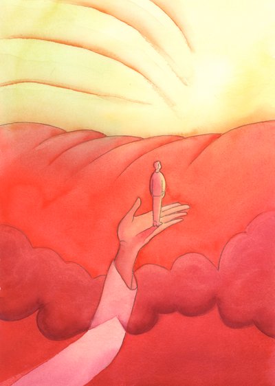 In contemplatie tilt Christus ons boven aardse gedachten naar de rand van de hemel door Elizabeth Wang