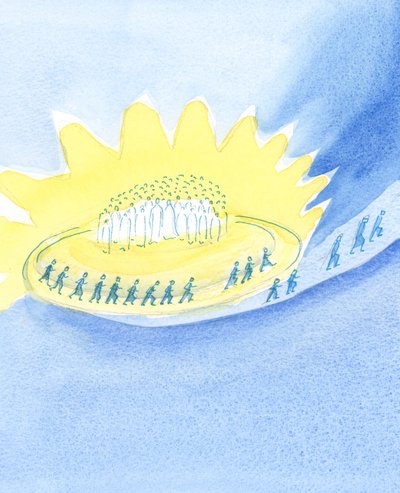In het aardse leven is het alsof we een race lopen in het volle zicht van Christus en de Heiligen door Elizabeth Wang