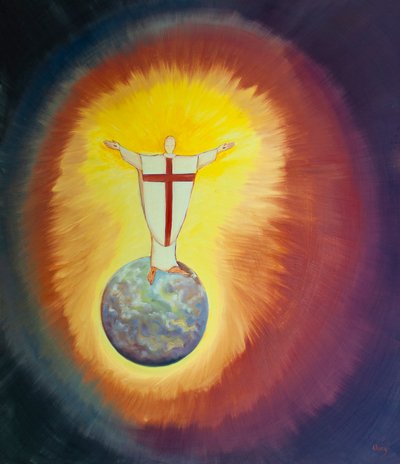 Jezus Christus is onze Hogepriester die voor ons bemiddelt bij de Vader tijdens elke Mis door Elizabeth Wang