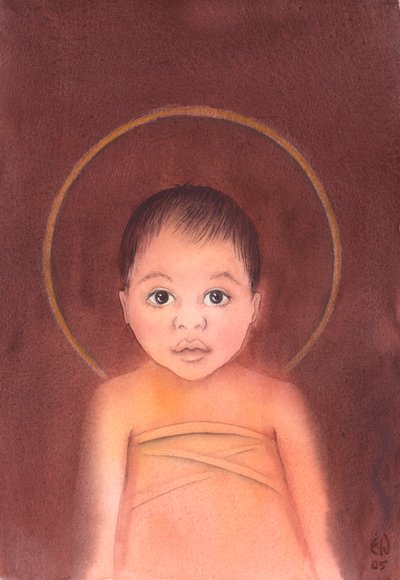 Jezus Christus is ware God, die onze menselijke natuur aannam, met de nederigheid en goedheid om als een eenvoudig kind onder ons te komen door Elizabeth Wang