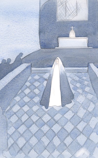 Zij die puur is zoals Christus, stond tussen deze Dominicaanse broeders in Oxford die voor Haar Zoon leven, gebonden door hun drievoudige geloften door Elizabeth Wang