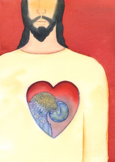 Het Hart van Jezus Christus onze Verlosser is zo groot dat het het hele universum, onze wereld en iedereen daarop bevat door Elizabeth Wang
