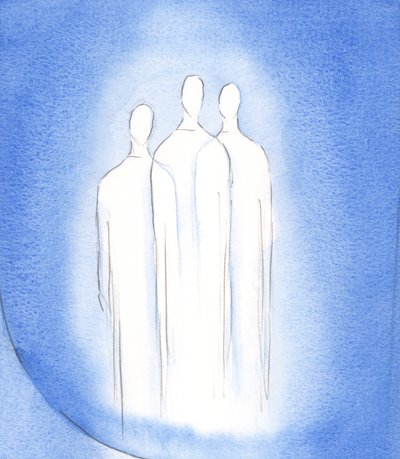 De Heilige Drie-eenheid, één God, drie Personen, leeft binnen de ziel van de christen in verblindende pracht door Elizabeth Wang