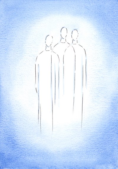 De Heilige Drie-eenheid, één God, drie Personen, leeft in de ziel van de christen in verblindende pracht door Elizabeth Wang