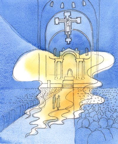 De allerheiligste en majestueuze God die we prijzen tijdens de Mis, door Christus Zijn Zoon, is hier aanwezig door Elizabeth Wang