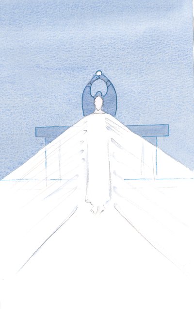 De schoonheid van Christus is verblindend, terwijl Hij hier stil staat, werkelijk aanwezig voor Zijn volk in gebed. door Elizabeth Wang