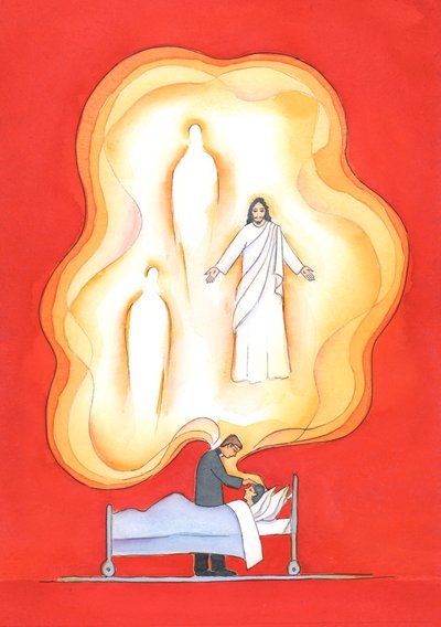De zegeningen die worden gegeven in het sacrament van de zieken zijn geschenken van de Heilige Drie-eenheid, die een vernieuwde deelname aan het leven van de Heilige Drie-eenheid brengen, met vergeving, vrede en vele andere geschenken door Elizabeth Wang