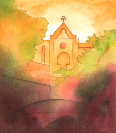 De nonnen die hun hele leven hebben opgeofferd aan God in contemplatie en boetedoening bewerkstelligen krachtige veranderingen in het leven van zondaars, 2005 (aquarel op papier) door Elizabeth Wang