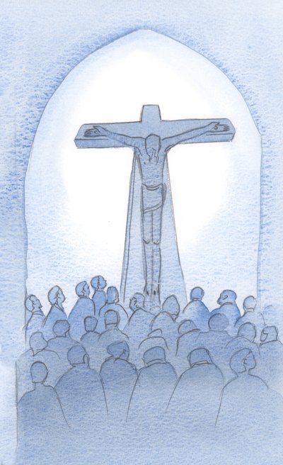 Het offer dat Christus van zichzelf aan de Vader brengt is eeuwig, voor de redding van allen die hun vertrouwen in Hem stellen door Elizabeth Wang