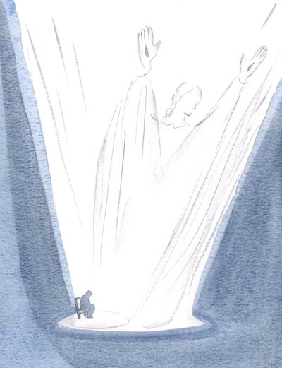 Het kleine gebed dat uit mij en Christus opkomt, is glorieus en gigantisch. door Elizabeth Wang