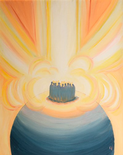 Door Christus omhult het licht van de Hemel ons tijdens elke Mis door Elizabeth Wang