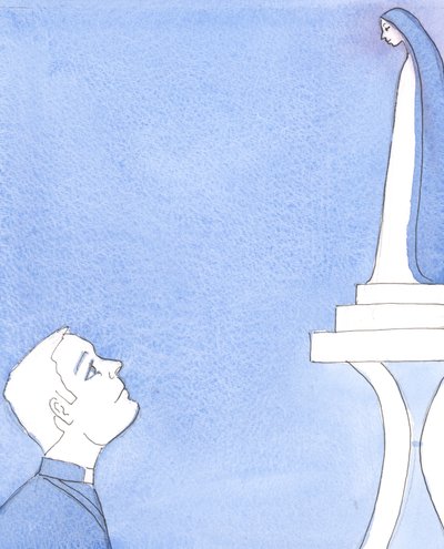Elke priester kan zich werkelijk tot Onze Lieve Vrouw wenden voor hulp, in de overtuiging dat zij een speciale interesse heeft in zijn hoop, vreugde, angsten en verdriet door Elizabeth Wang