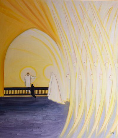 We zijn nooit alleen in geloof, want Christus geeft ons de engelen en heiligen om ons te helpen. door Elizabeth Wang