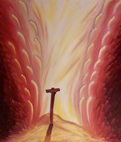 Toen Christus voor ons stierf om onze zonden weg te nemen, verborgen de engelen hun gezichten in afschuw door Elizabeth Wang