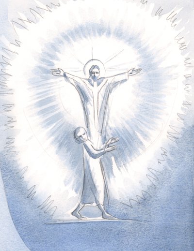Wanneer een ziel leeg is van alle ijdele verlangens, vult Christus het met zijn licht in de Heilige Communie; en terwijl Christus zijn Vader prijst in de Geest, prijst God God, in God, in gelukzaligheid en straling door Elizabeth Wang