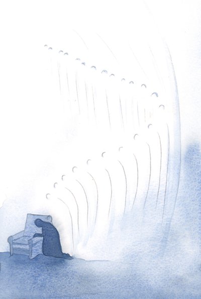 Waar we ook aanbidden, Engelen vergezellen ons in onze eerbiedige woorden en gebaren, buigend voor God onze Vader en Schepper door Elizabeth Wang