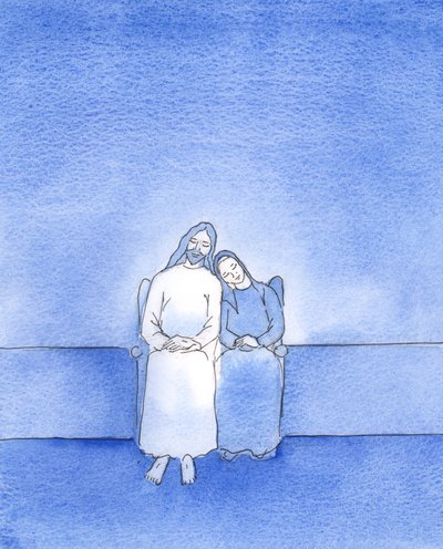 Met een vredig hart en een vredig geweten kan een gelukkige vriend van Christus op Hem 