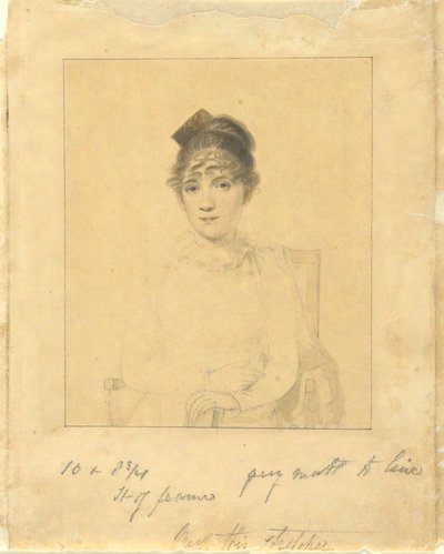 Harriet Trumbull (Dochter van Gov. Jonathan Trumbull, Jr.; vrouw van Benjamin Silliman van Yale College) door Elkanah Tisdale