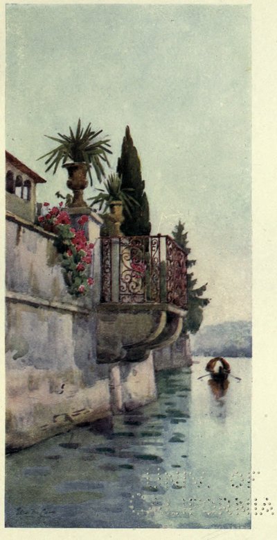 Een balkon, Lago di Como, Illustratie uit 