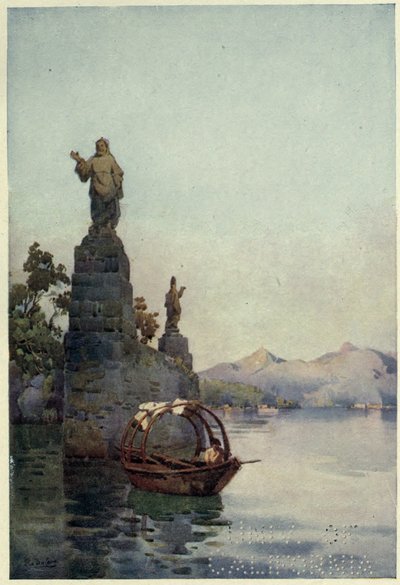 Ingang van de Villa Arconati, Lago di Como, Illustratie uit 